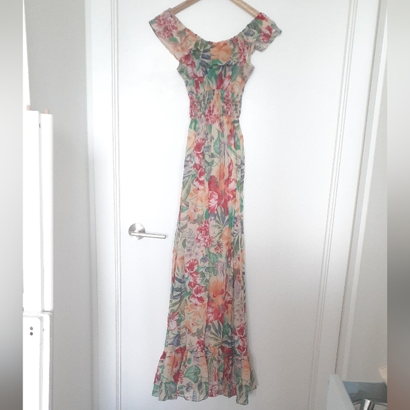 Vintage Tropical Print Floral Dress - Picture 9 of 10